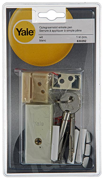 Yale 1019096 - 1 verrou de cadre de base, goupille unique, blanc | 1 pièce