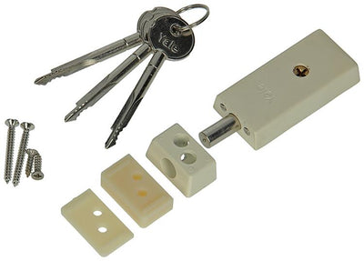 Yale 1019097 - 2 serrures pour cadre de montage, simples. stylo, blanc même | 1 pièce