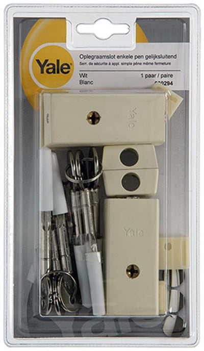 Yale 1019097 - 2 serrures pour cadre de montage, simples. stylo, blanc même | 1 pièce