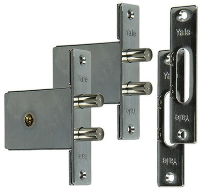 Yale 1019103 - 2 serrures à mortaiser sécurisées à clé simple, double serrure | 1 pièce
