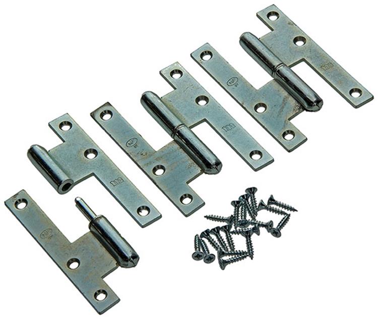 Yale 1019128 - 3 charnières en acier bichromaté l 110x70mm | 2 pièces