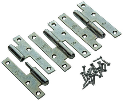 Yale 1019135 - 3 charnières en acier galvanisé gauche 110x60mm | 2 pièces