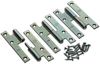Yale 1019136 - 3 charnières en acier galvanisé à droite 110x60mm | 2 pièces