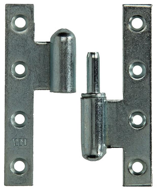 Yale 1019143 - 3 charnières lourdes plaquées coin droit droit 110x70mm | 2 pièces