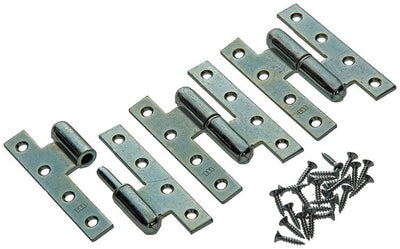 Yale 1019143 - 3 charnières lourdes plaquées coin droit droit 110x70mm | 2 pièces