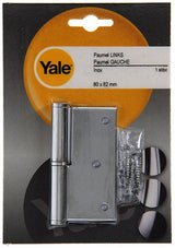 Yale 1019168 - 1 charnière inox gauche avec angle droit 80 x 82 | 2 pièces - afbeelding 2