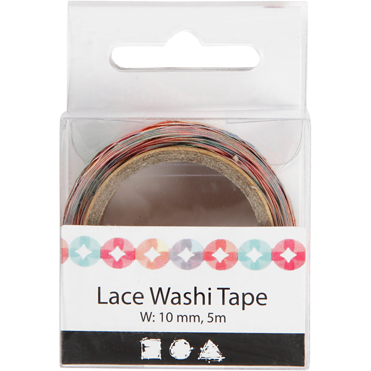 Ruban washi en dentelle Creativ company, l: 10 mm, 5 m 1 rouleau