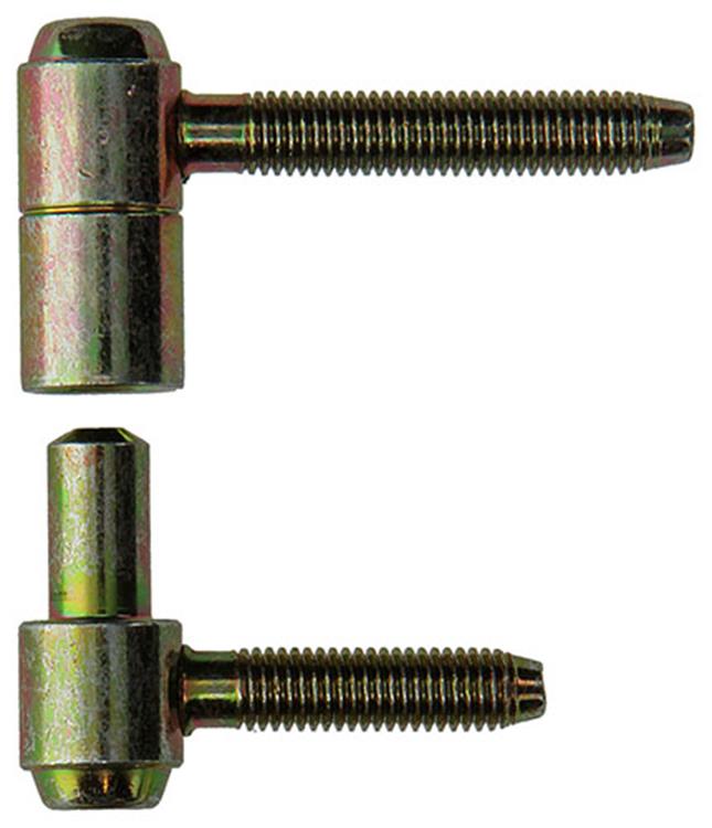 Mack 1019175 - 2 charnières de porte bichromatées 16x56mm | 5 pièces
