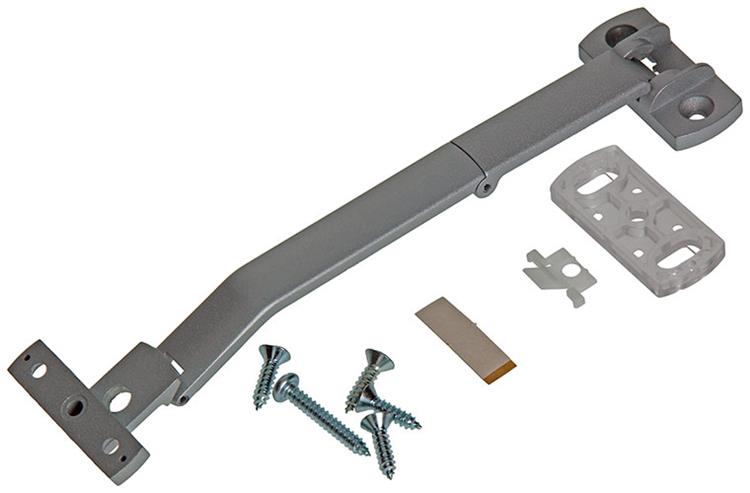 Yale 1019180 - support d'ouverture airbaie pour fenêtre coulissante gris mat | 2 pièces