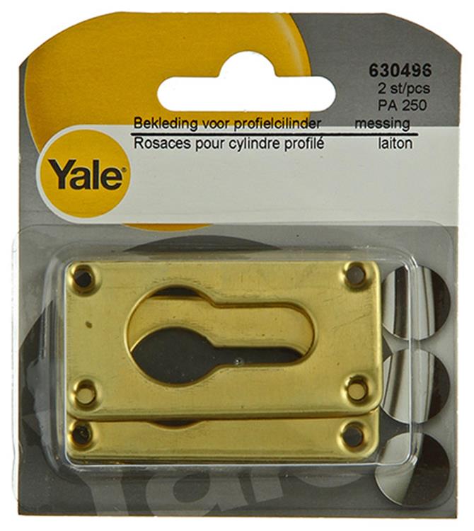 Yale 1019196 - 2 revêtements en laiton. cylindre profilé. pa250 | 3 pièces
