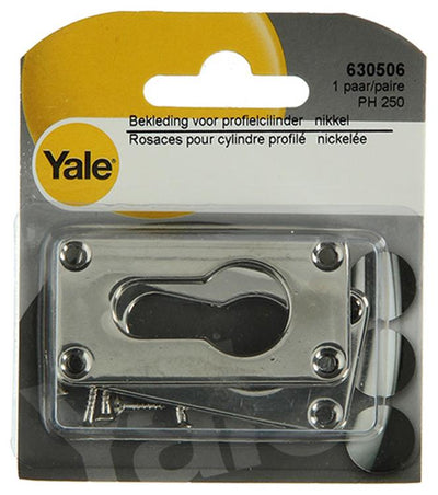 Yale 1019200 - 2 cylindres profilés avec revêtement en nickel, ph250 | 3 pièces