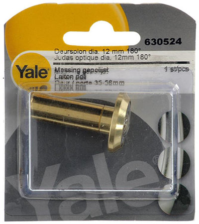 Yale 1019209 - judas de porte 180° laiton poli ø12mm | 2 pièces