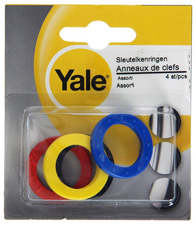 Yale 1019210 - 4 porte-clés clés plast.vr vkt | 10 pièces