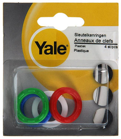 Yale 1019215 - 4 porte-clés plastique div. couleurs | 10 pièces