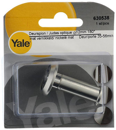 Yale 1019216 - judas de porte 180° nickelé mat ø12mm | 2 pièces