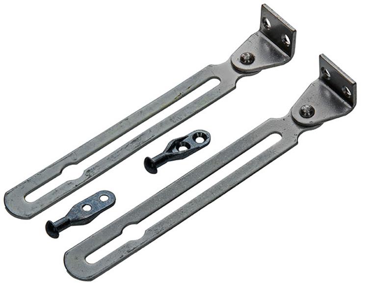 Yale 1019221 - 1 paire de glissières de fenêtre pivotantes galvanisées 180mm h0480 | 3 pièces