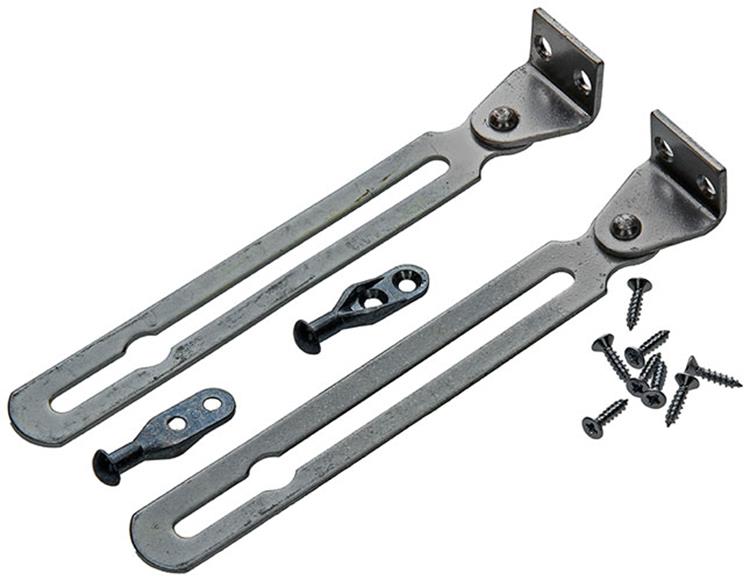 Yale 1019221 - 1 paire de glissières de fenêtre pivotantes galvanisées 180mm h0480 | 3 pièces