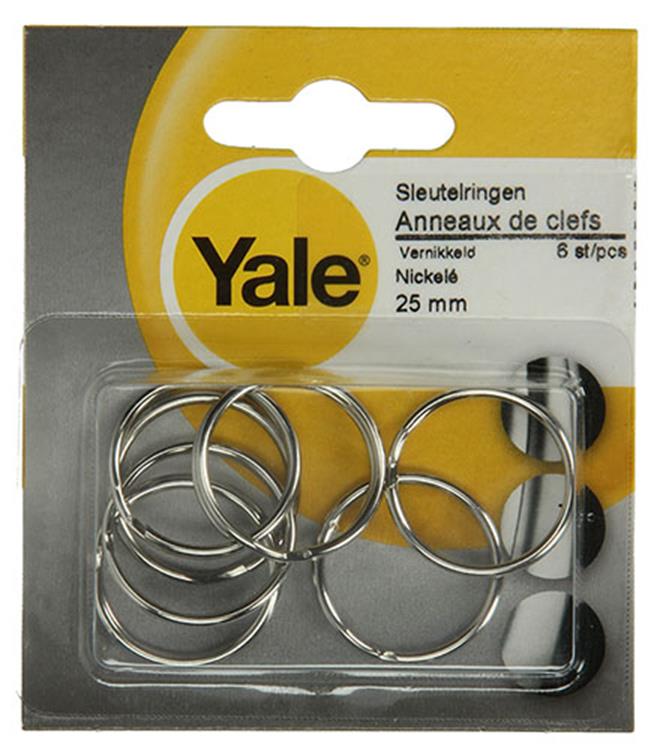 Yale 1019223 - 6 porte-clés 25mm | 10 pièces