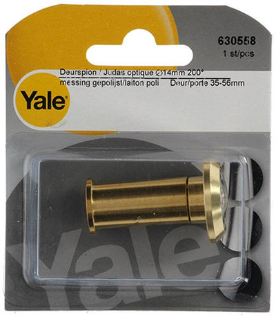 Yale 1019226 - judas de porte 200° laiton poli ø14mm | 2 pièces