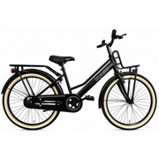 Kyoso vélo pour enfants Blossom Classic 24 pouces avec moyeu de frein - noir mat rose - afbeelding 1