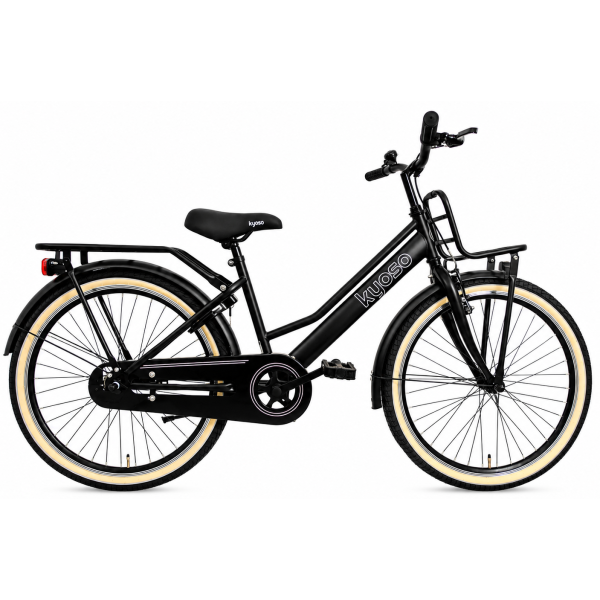Kyoso vélo pour enfants Blossom Classic 24 pouces avec moyeu de frein - noir mat rose