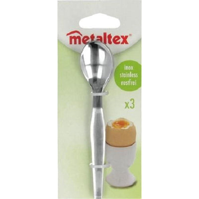 Metaltex cuillères à œufs en métal, lot de 3 pièces