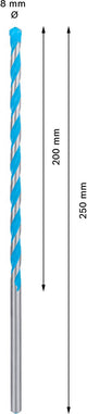 Perceuse multiconstruction Bosch expert cyl-9 8 x 200 x 250 mm - 2608...