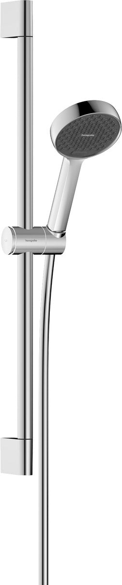 Hansgrohe activatera s - set de douche - économie d'eau ecosmart - commande à bouton de sélection - 95 mm - avec barre coulissante - 65 cm - 2 fonctions de pulvérisation - chrome