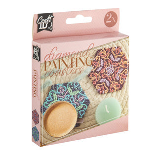 Les sous-verres de peinture de diamants font 2 pièces 9.5x9x5 cm