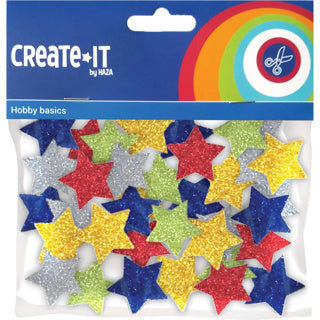 Haza Witbaard Foamstickers Stars Glitter, 54e.