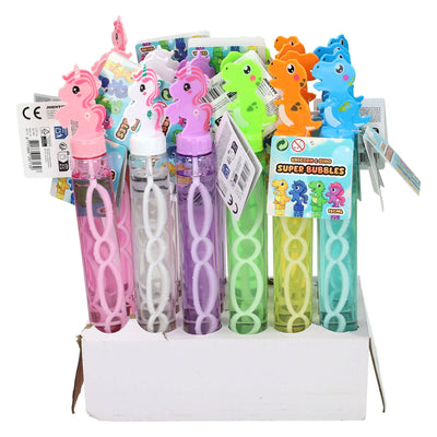 Johntoy souffleur de bulles licorne et dinosaure 118ml - 24 pcs.