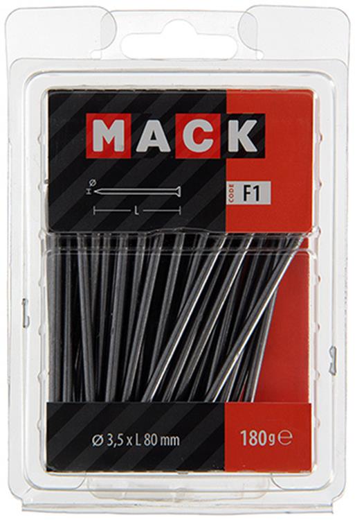 Mack 1017125 - clou tête plate 180 gr 3,5 x 80 mm | 5 pièces