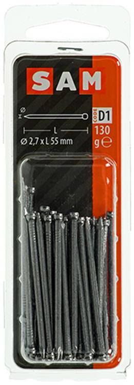 Mack 1017142 - clou tête ronde 130 gr 2,7 x 55 mm | 5 pièces