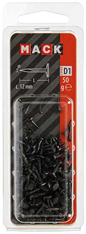 Mack 1017193 - bloc clou acier bleui 50 gr12 mm | 10 pièces