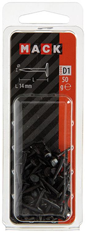 Mack 1017194 - bloc clou acier bleui 50 gr14 mm | 10 pièces