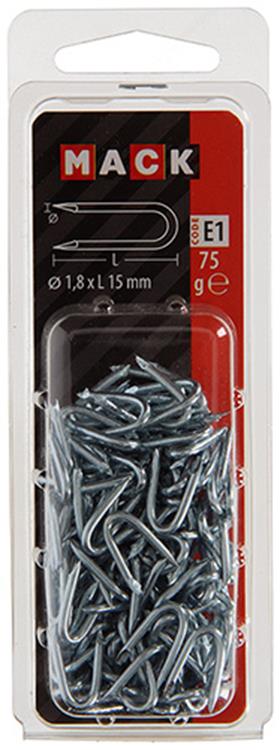 Mack 1017207 - acier de base galvanisé 75 gr 1,8 x 15 mm | 5 pièces