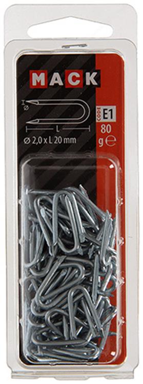 Mack 1017208 - acier de base galvanisé 80 gr 2,0 x 20 mm | 5 pièces
