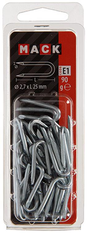 Mack 1017209 - acier de base galvanisé 90 gr 2,7 x 25 mm | 5 pièces