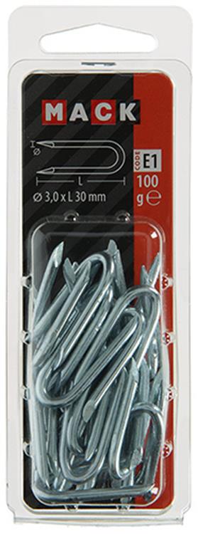 Mack 1017210 - acier de base galvanisé 100 gr 3,0 x 30 mm | 5 pièces