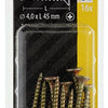 Mack 1017236 - vis pour panneaux d'aggloméré avec tête plaquée jaune 16 pcs 4,0 x 45 mm | 10 pièces