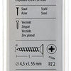 Mack 1017248 - vis pour panneaux d'aggloméré avec tête plaquée jaune 11 pcs 4,5 x 55 mm | 10 pièces