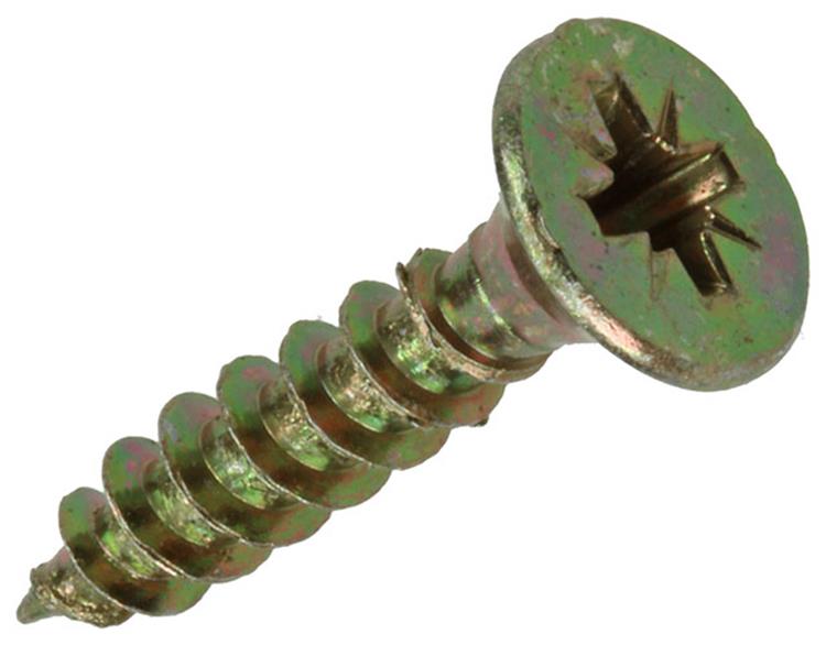 Mack 1017252 - vis pour panneaux d'aggloméré avec tête plaquée jaune 18 pcs 5,0 x 25 mm | 10 pièces