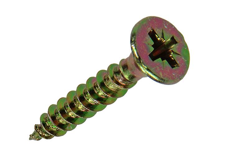 Mack 1017253 - vis pour panneaux d'aggloméré avec tête plaquée jaune 15 pcs 5,0 x 30 mm | 10 pièces