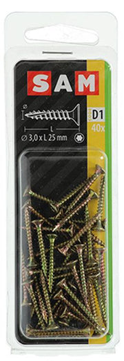 Mack 1017283 - spainplschr.vzkop-selfb. plaqué jaune 40 pièces 3,0 x 25 mm | 10 pièces - afbeelding 2