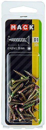 Mack 1017293 - spainplschr.vzkop-selfb. plaqué jaune 30 pièces 4,0 x 20 mm | 10 pièces - afbeelding 2
