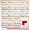 Papier design Vivi Gade, joyeux noël et pois, feuille 30,5x30,5 cm, 180 gr, or, 3 feuilles 1 boîte