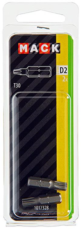 Mack 1017328 - embout à vis Torx acier non traité 2 pcs t 30 | 10 pièces