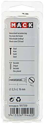 Mack 1017350 - vis à bois tête fraisée galvanisée 27 pcs 3,5 x 16 mm | 10 pièces - afbeelding 3