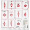 Papier design Vivi Gade, boules de Noël et sapins de Noël, feuille 30,5x30,5 cm, 180 gr, 5 feuilles 1 boîte