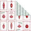 Papier design Vivi Gade, boules de Noël et sapins de Noël, feuille 30,5x30,5 cm, 180 gr, 5 feuilles 1 boîte